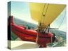 Passenger and Pilot in Biplane over Tulip Fields, Skagit Valley, Washington, USA-Stuart Westmoreland-Stretched Canvas