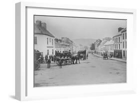 Passenger Carts in the Main Street of Kenmare, Ireland, 1890s-Robert French-Framed Giclee Print