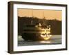 Passenger Ferry at Dawn, Sydney Harbor, Australia-David Wall-Framed Photographic Print