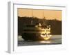 Passenger Ferry at Dawn, Sydney Harbor, Australia-David Wall-Framed Photographic Print