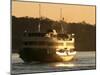 Passenger Ferry at Dawn, Sydney Harbor, Australia-David Wall-Mounted Photographic Print