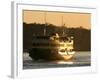 Passenger Ferry at Dawn, Sydney Harbor, Australia-David Wall-Framed Photographic Print