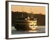 Passenger Ferry at Dawn, Sydney Harbor, Australia-David Wall-Framed Photographic Print