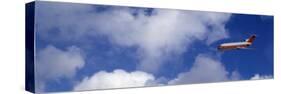 Passenger Jet, Flying, Clouds-null-Stretched Canvas
