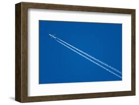 Passenger Jet in Flight, Acadia National Park, Maine-Paul Souders-Framed Photographic Print