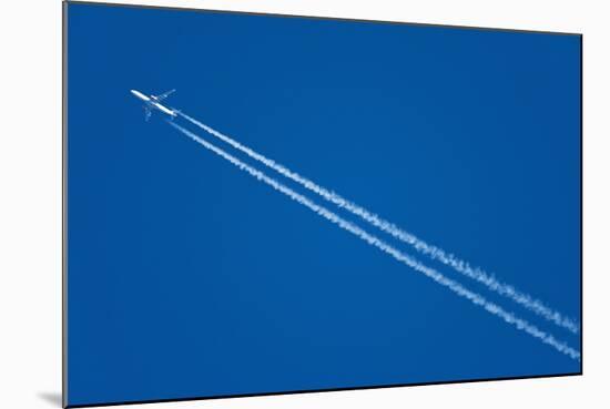 Passenger Jet in Flight, Acadia National Park, Maine-Paul Souders-Mounted Photographic Print
