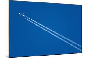 Passenger Jet in Flight, Acadia National Park, Maine-Paul Souders-Mounted Photographic Print