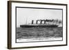 Passenger Liner of the Cunard Line the Largest in the World at the Time of Her Launch-null-Framed Art Print