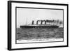 Passenger Liner of the Cunard Line the Largest in the World at the Time of Her Launch-null-Framed Art Print