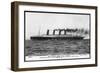 Passenger Liner of the Cunard Line the Largest in the World at the Time of Her Launch-null-Framed Art Print