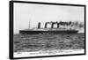 Passenger Liner of the Cunard Line the Largest in the World at the Time of Her Launch-null-Framed Stretched Canvas