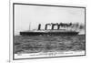 Passenger Liner of the Cunard Line the Largest in the World at the Time of Her Launch-null-Framed Art Print