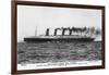 Passenger Liner of the Cunard Line the Largest in the World at the Time of Her Launch-null-Framed Art Print