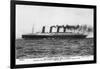 Passenger Liner of the Cunard Line the Largest in the World at the Time of Her Launch-null-Framed Art Print