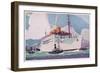 Passenger Liner of the Peninsular and Oriental Steam Navigation Company-Howard Coble-Framed Art Print