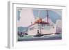 Passenger Liner of the Peninsular and Oriental Steam Navigation Company-Howard Coble-Framed Art Print