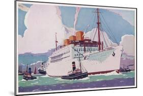 Passenger Liner of the Peninsular and Oriental Steam Navigation Company-Howard Coble-Mounted Art Print