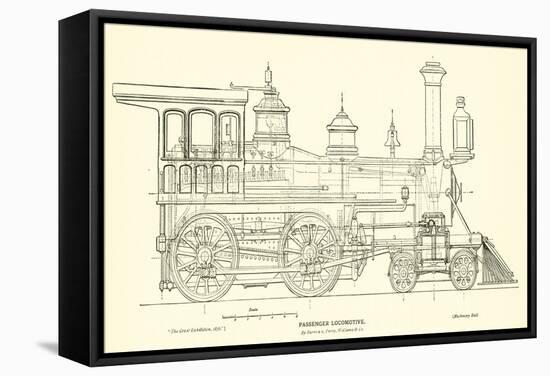 Passenger Locomotive, by Burnham, Parry, Williams and Company-null-Framed Stretched Canvas