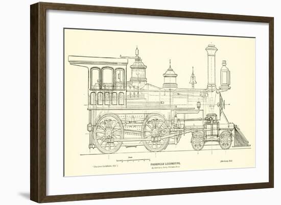 Passenger Locomotive, by Burnham, Parry, Williams and Company-null-Framed Giclee Print