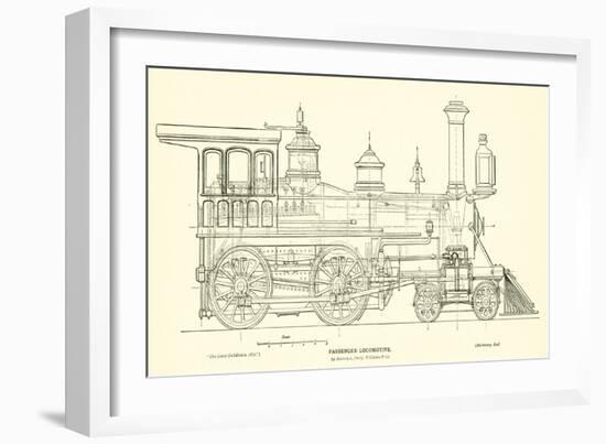 Passenger Locomotive, by Burnham, Parry, Williams and Company-null-Framed Giclee Print