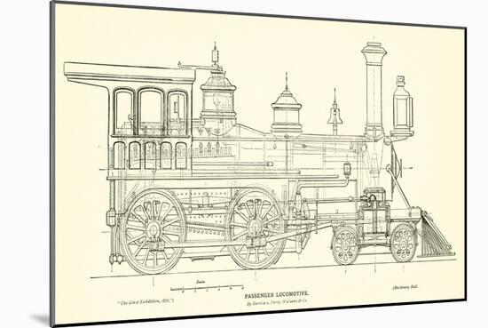 Passenger Locomotive, by Burnham, Parry, Williams and Company-null-Mounted Giclee Print