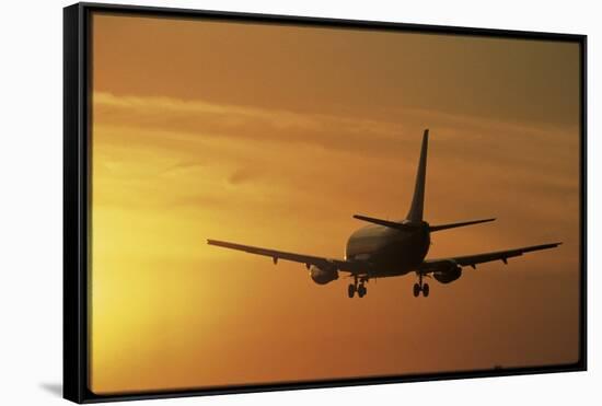 Passenger Plane Taking Off LAX Airport Los Angeles CA-Joseph Sohm-Framed Stretched Canvas