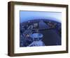 Passenger Pod Capsule, Houses of Parliament, Big Ben, River Thames from London Eye, London, England-Peter Barritt-Framed Photographic Print