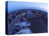 Passenger Pod Capsule, Houses of Parliament, Big Ben, River Thames from London Eye, London, England-Peter Barritt-Stretched Canvas