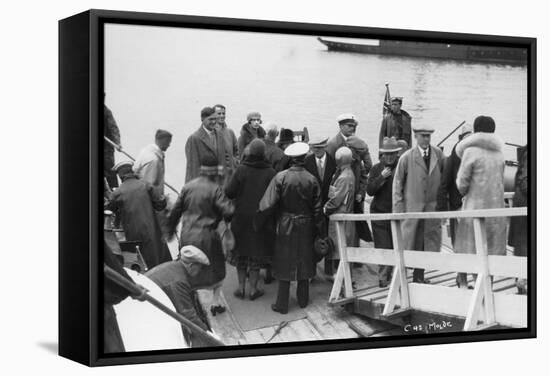 Passenger Ship Bethed at Molde, Norway, 1929-null-Framed Stretched Canvas
