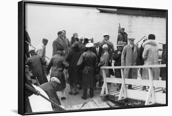 Passenger Ship Bethed at Molde, Norway, 1929-null-Framed Photographic Print