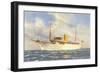 Passenger Ship under Swedish Flag-null-Framed Art Print