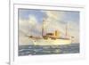 Passenger Ship under Swedish Flag-null-Framed Art Print