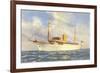 Passenger Ship under Swedish Flag-null-Framed Art Print