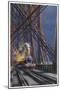 Passenger Train Can Cross the Forth Bridge While Maintaining a Speed of 90 Km/h-null-Mounted Art Print