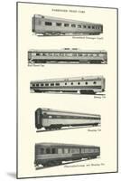 Passenger Train Cars-null-Mounted Art Print