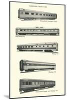 Passenger Train Cars-null-Mounted Art Print