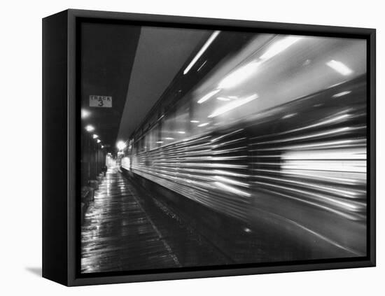 Passenger Train in Motion-Alfred Eisenstaedt-Framed Stretched Canvas