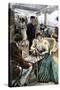 Passengers' Afternoon Recreation on the Deck of a P & O Steamship Circa 1900-null-Stretched Canvas