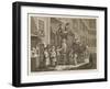 Passengers and Their Luggage are Packed into a Stage Coach in a Country Inn Yard-William Hogarth-Framed Art Print