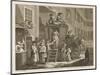 Passengers and Their Luggage are Packed into a Stage Coach in a Country Inn Yard-William Hogarth-Mounted Art Print