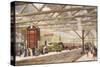 Passengers Board a Train at the London Terminus of the London and South Western Railway-null-Stretched Canvas