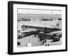 Passengers Boarding a Bea Vanguard Aeroplane Straight from the Runway-null-Framed Photographic Print