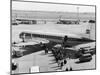 Passengers Boarding a Bea Vanguard Aeroplane Straight from the Runway-null-Mounted Photographic Print