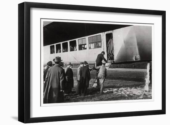 Passengers Boarding Zeppelin LZ 11 Viktoria Luise, C1912-1914-null-Framed Giclee Print