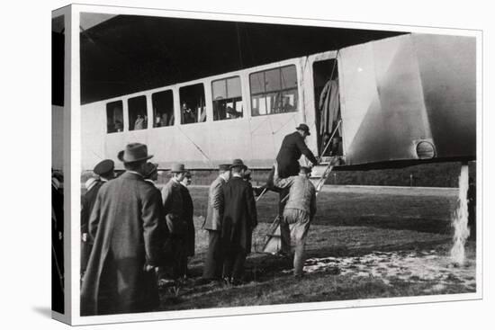 Passengers Boarding Zeppelin LZ 11 Viktoria Luise, C1912-1914-null-Stretched Canvas