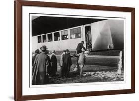 Passengers Boarding Zeppelin LZ 11 Viktoria Luise, C1912-1914-null-Framed Giclee Print