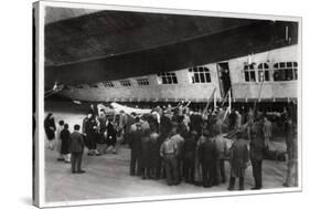 Passengers Boarding Zeppelin LZ 127 Graf Zeppelin, 1933-null-Stretched Canvas