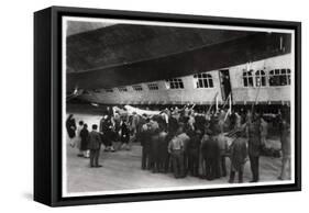 Passengers Boarding Zeppelin LZ 127 Graf Zeppelin, 1933-null-Framed Stretched Canvas