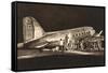 Passengers Boardng American Airlines-null-Framed Stretched Canvas