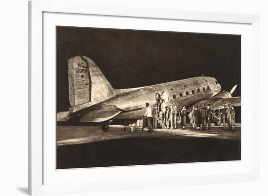 Passengers Boardng American Airlines-null-Framed Premium Giclee Print